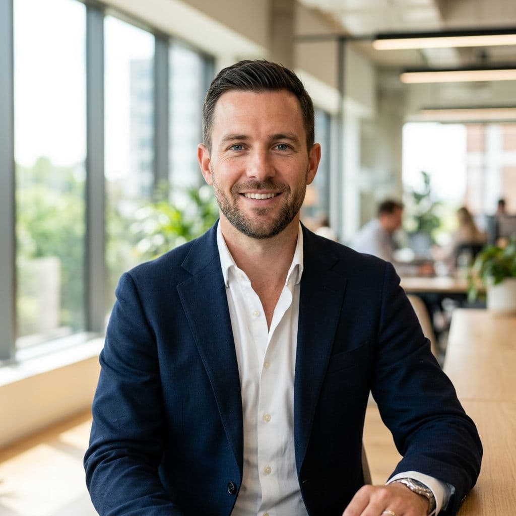 Business Casual AI headshot style example