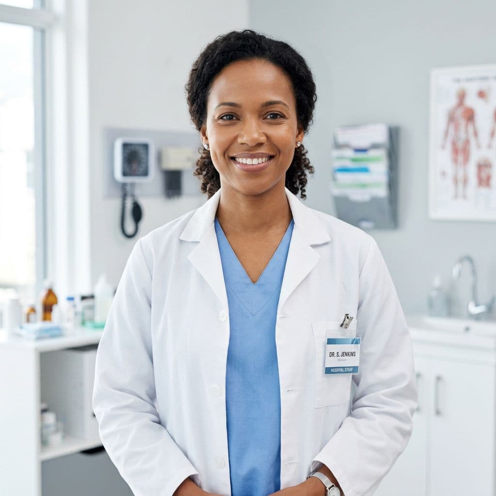 Doctor Whitecoat AI headshot style example