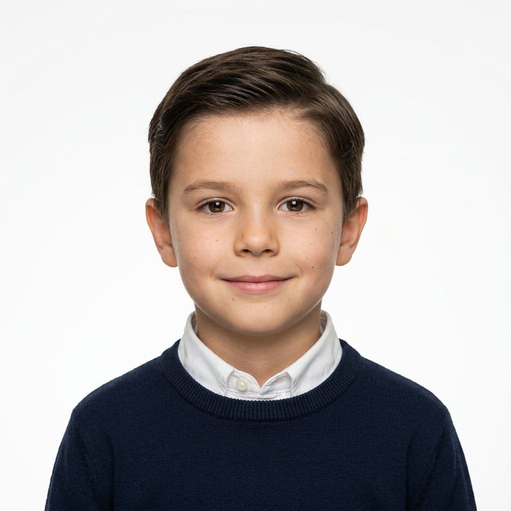 Men Suit ID Photo(White) AI headshot style example